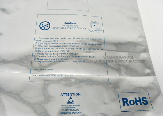 Aluminium of van Metalized Folie Gelamineerde ESD Antistatische Zakken 0.07mm Dikte ~ 0.15mm